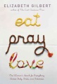 book cover with the words eat, pray, love