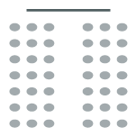 40 chairs facing the white board