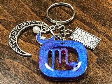 Resin Craft Zodiac keychain/keychain