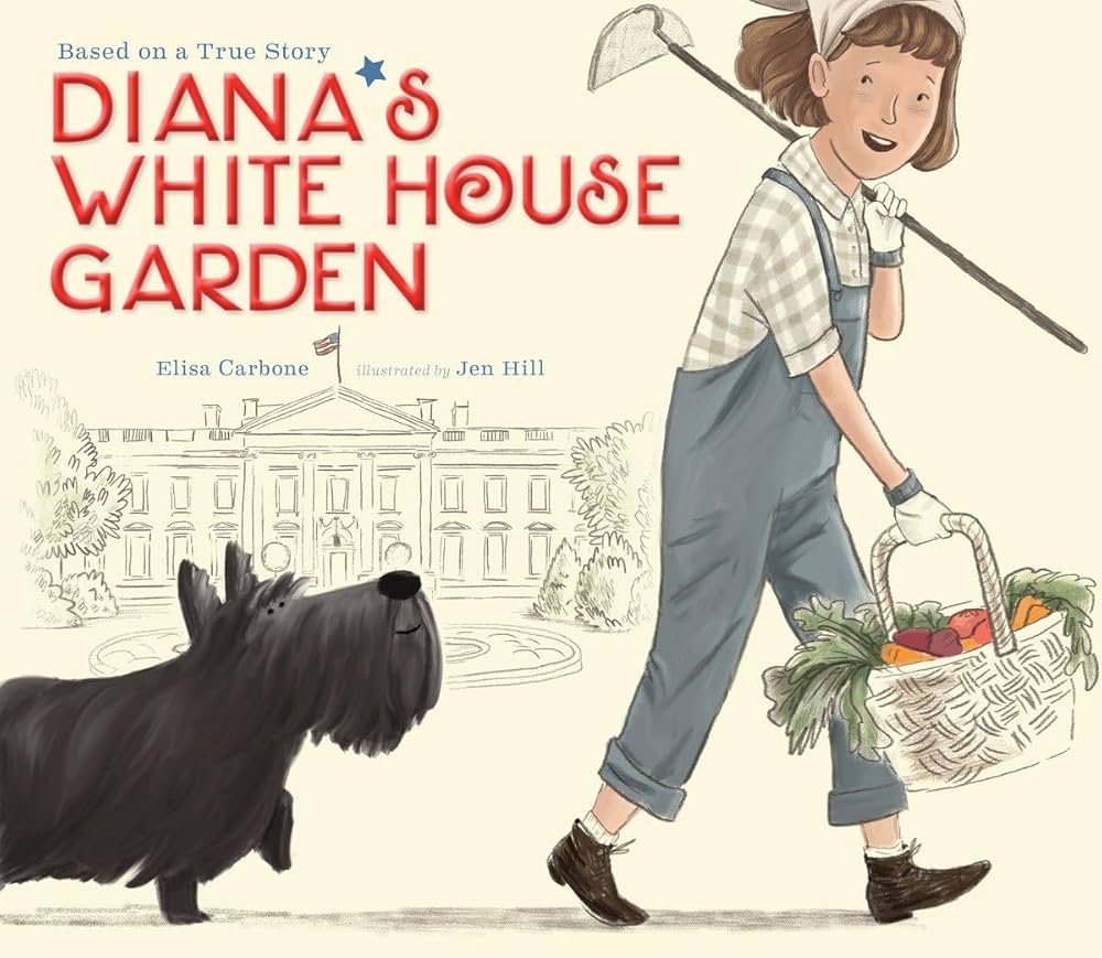 cover of Diana's White House Garden showing a girl and a dog