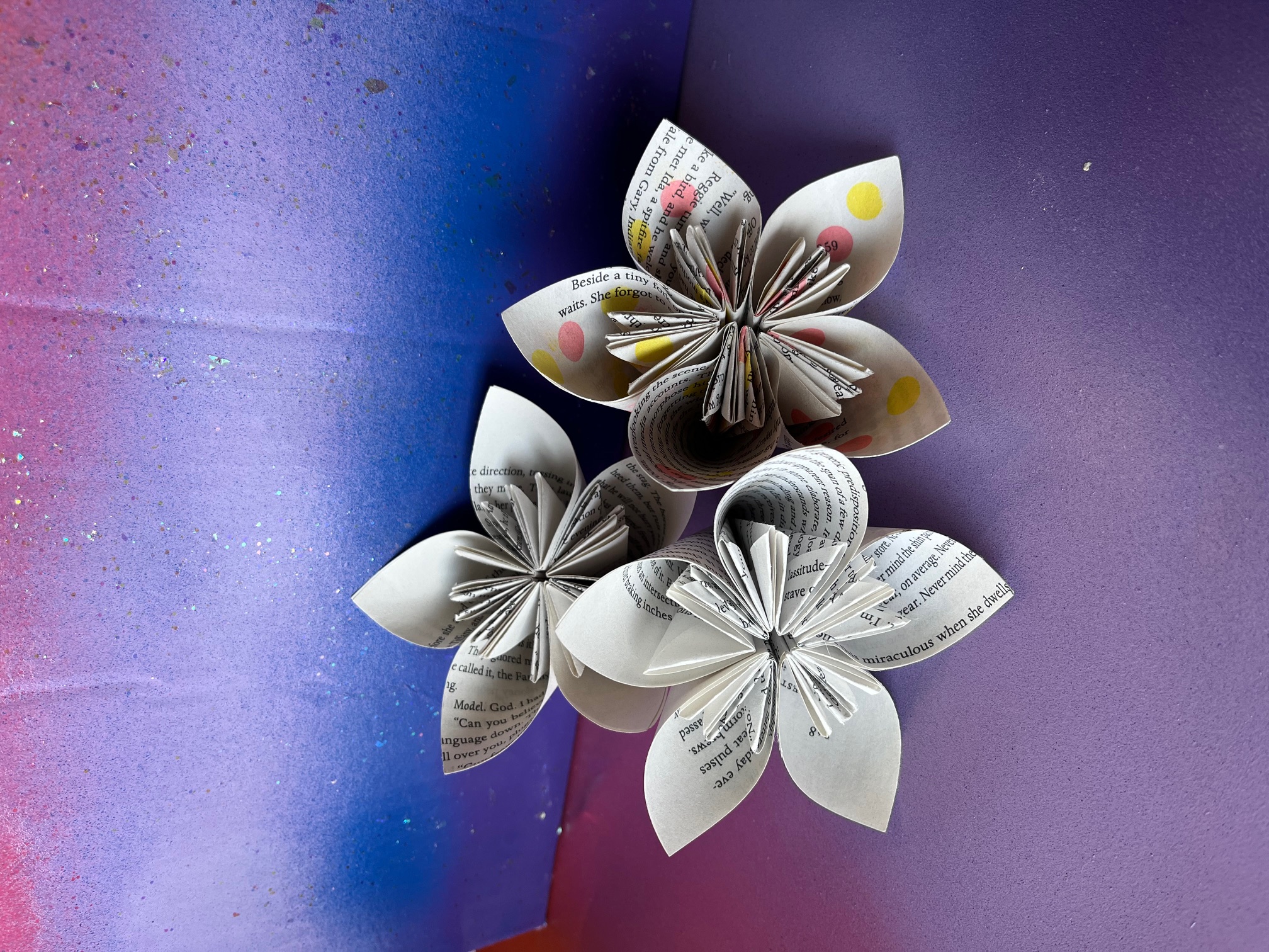 Book Page Flowers