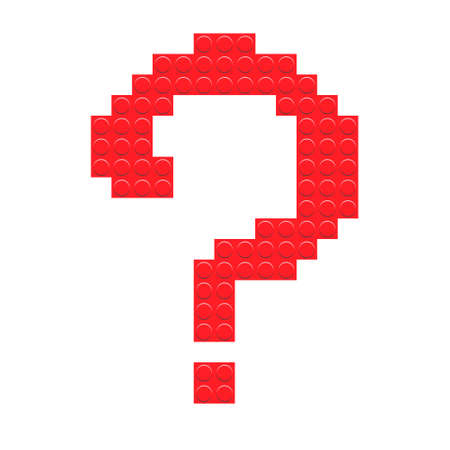question mark made out of LEGO bricks