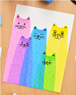 Colorful cat painting