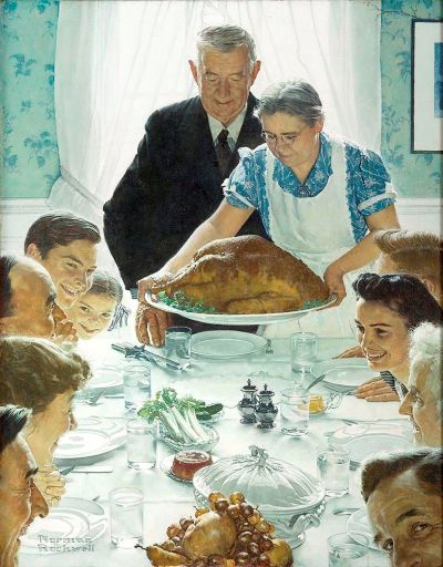 Norman Rockwell "Freedom From Want" painting