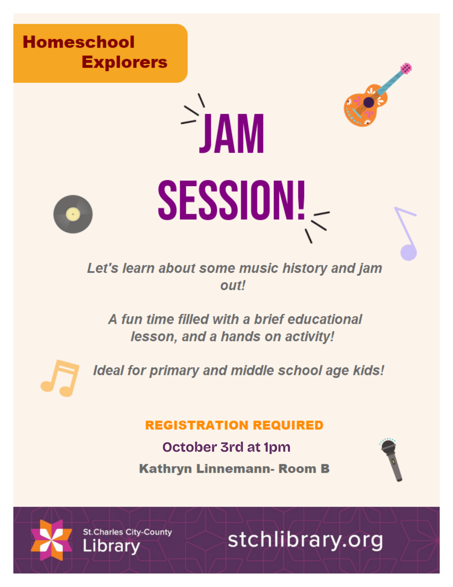 Jam Session! Rescheduled for October 3rd!