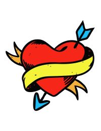 Temporary Heart Tattoo