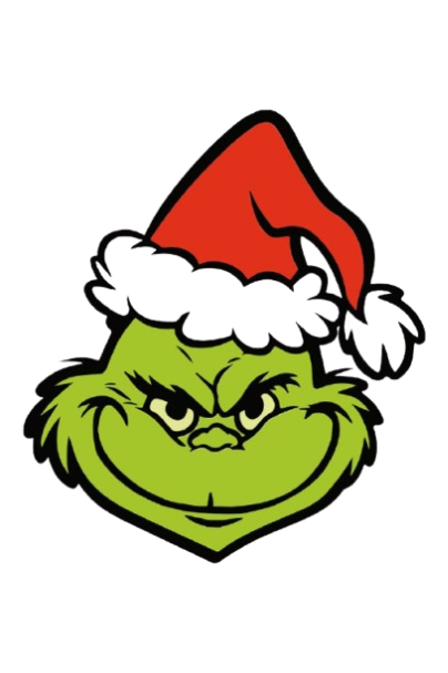 Grinch in a santa hat