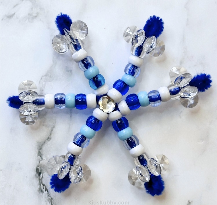 Pipe Cleaner snowflake ornament