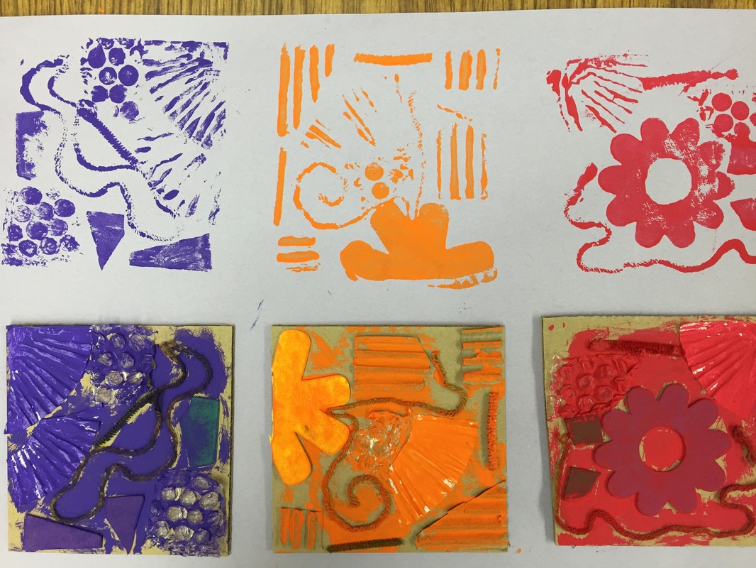Picture of collagraph printing.