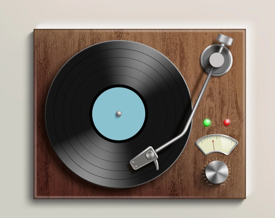 Turntable with record