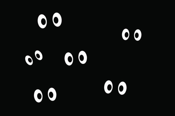 eyes on a black background
