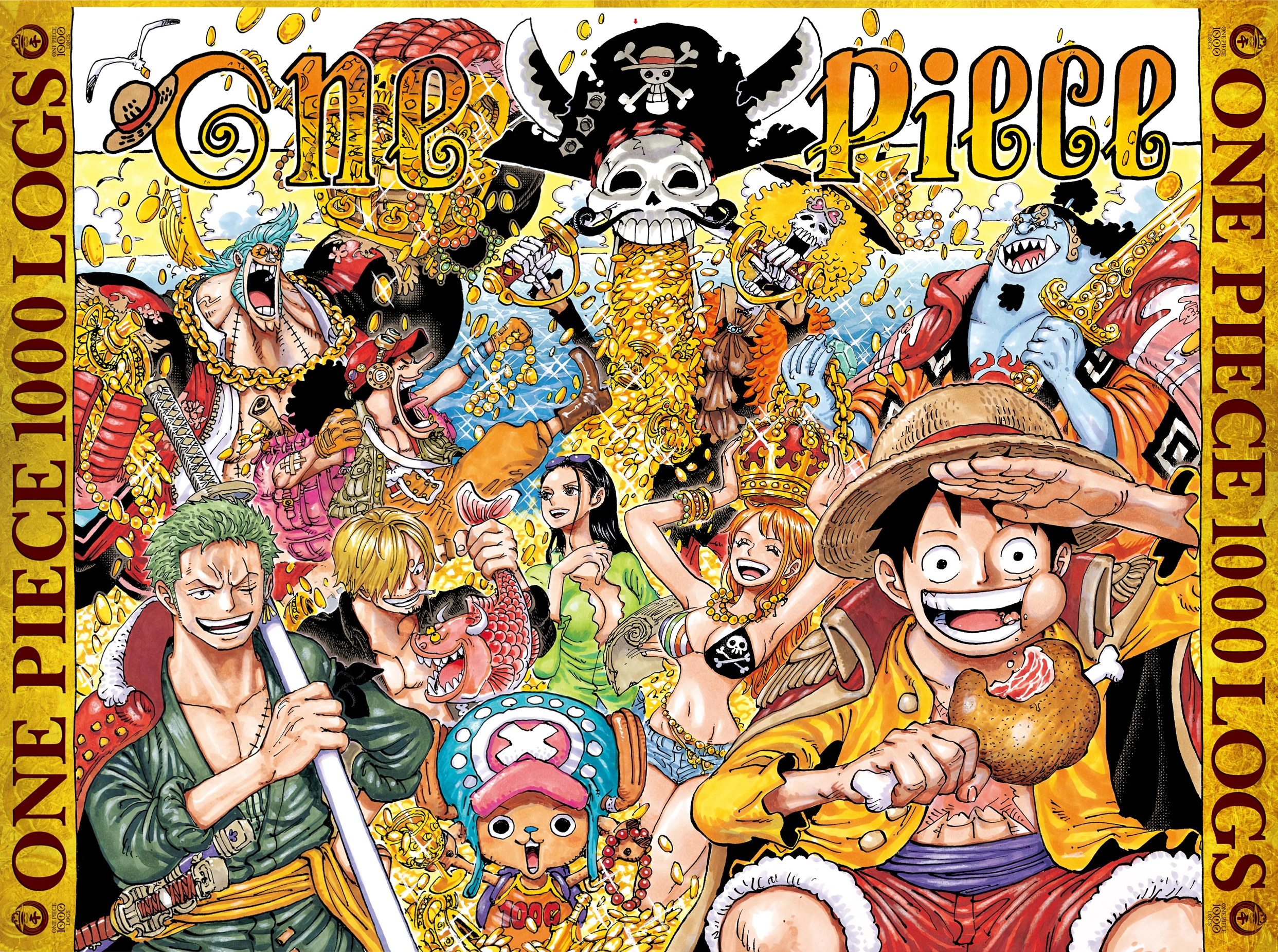 One Piece chapters 999-1000 full color spread