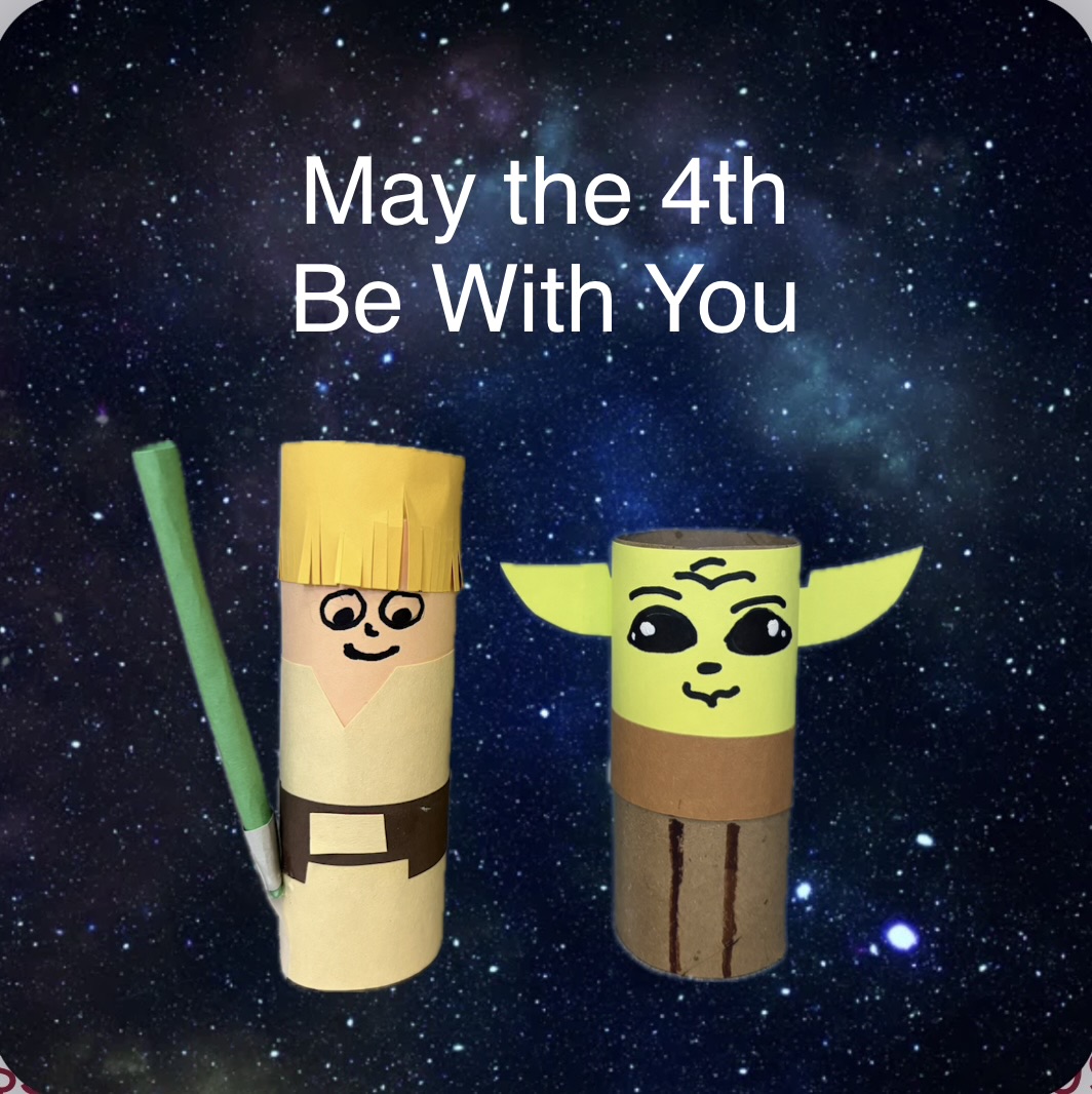 Luke Skywalker and Yoda Craft with Toilet Paper Rolls