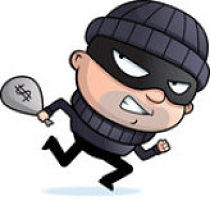 Cartoon bank robber
