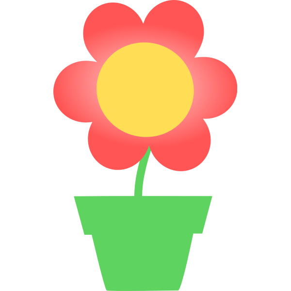 clipart of a flower in a pot