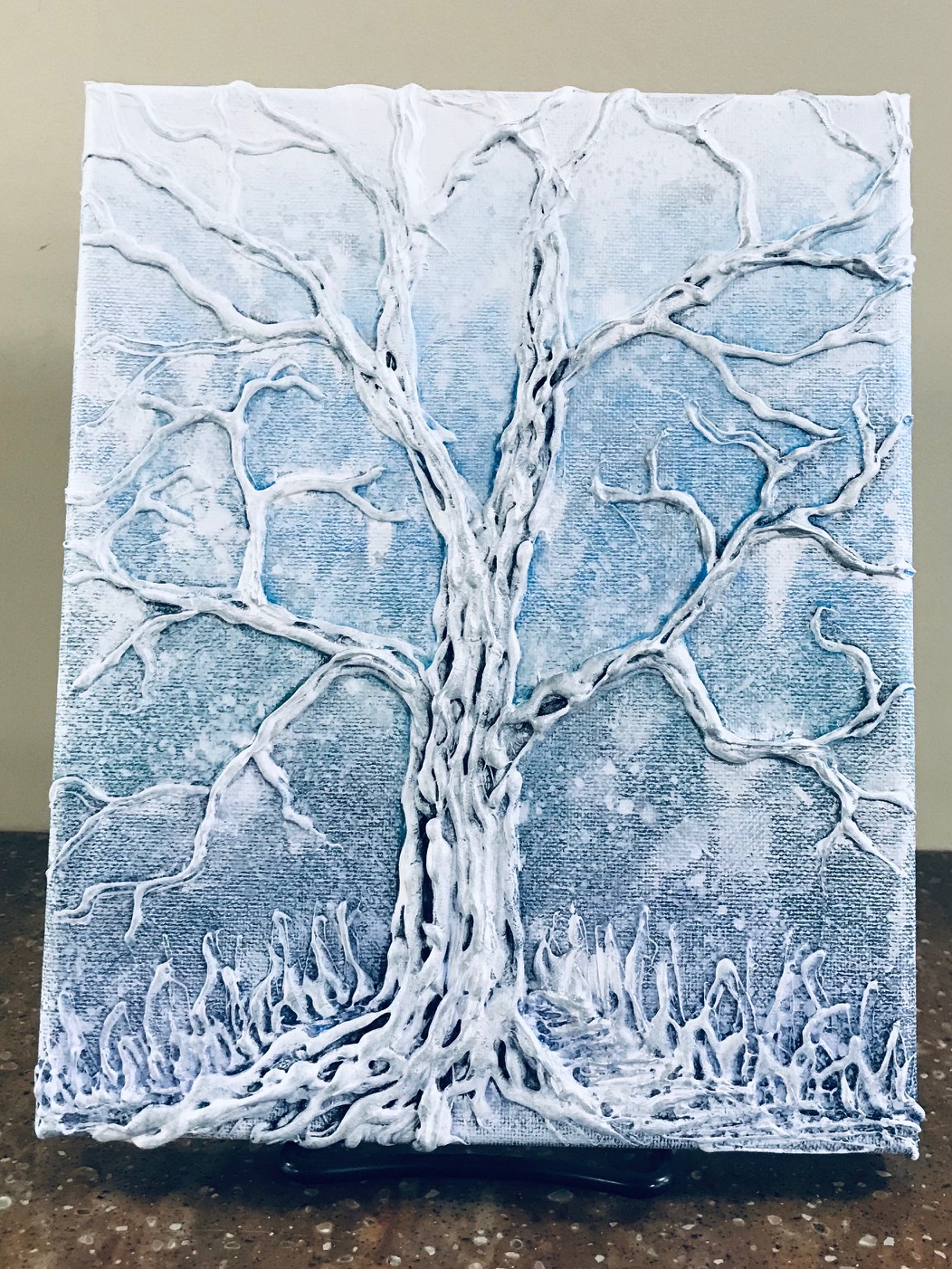 3D Winter Tree Painting