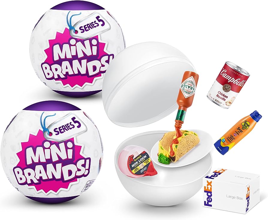 mini brands capsule and 5 miniature toys