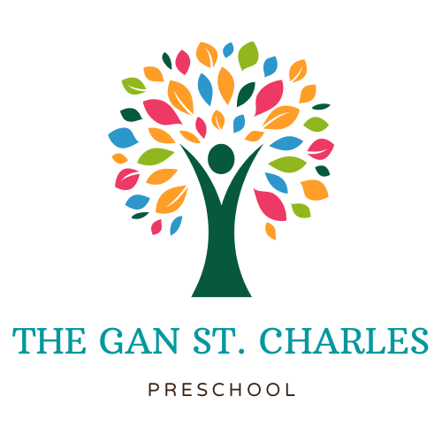 Tree with colorful leaves above the name The Gan St. Charles Preschool
