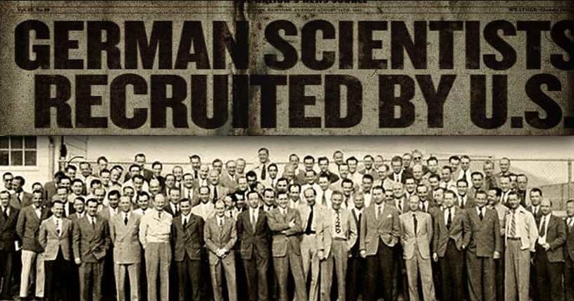 Newspaper image of participants in Operation Paperclip