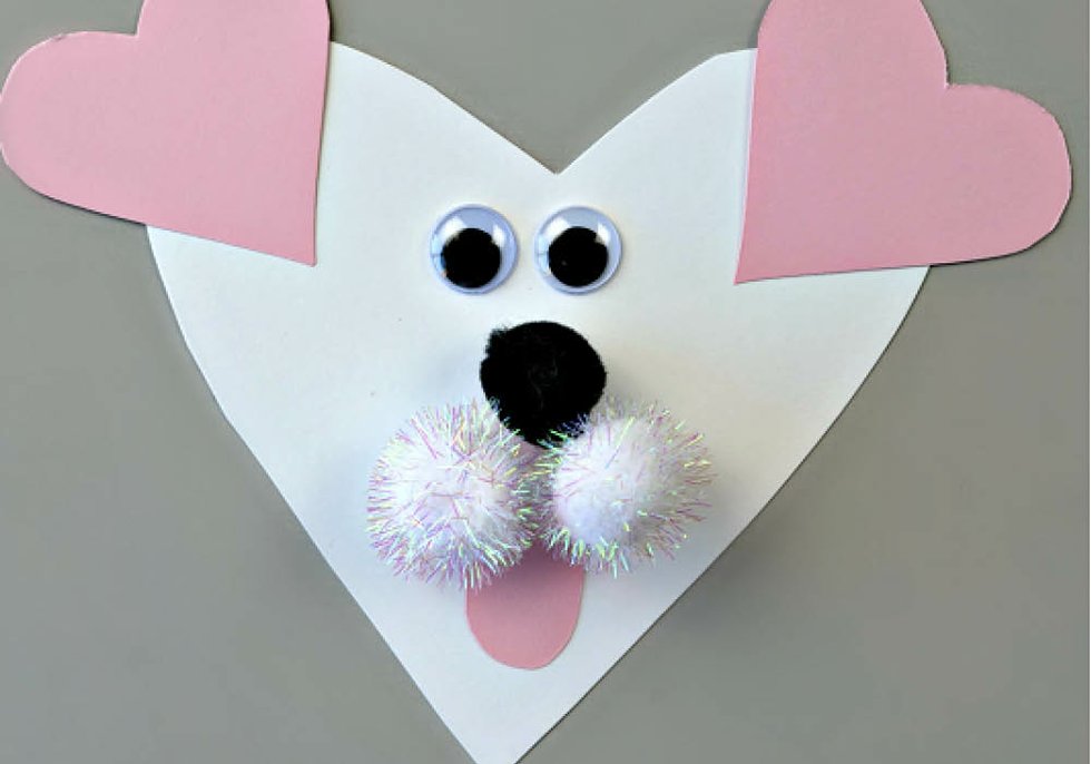 An example of the Valentine's Day craft we will make. 