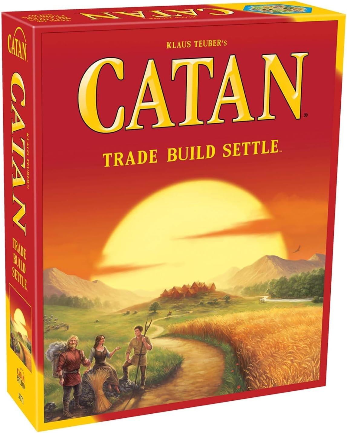 the board game box for Catan