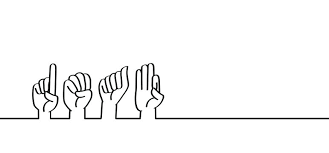 hands spelling out deaf in american sign language 