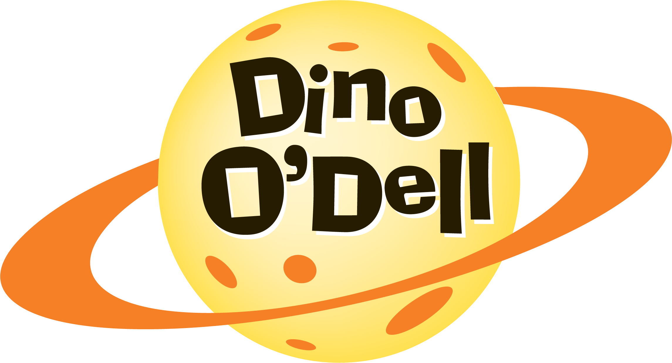 Dino O'Dell's name inside the planet Saturn