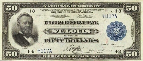fifty dollar bank note
