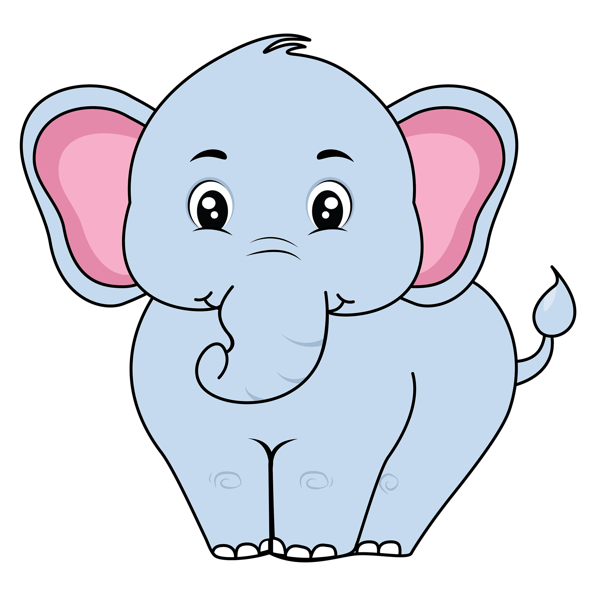 grey cartoon elephant