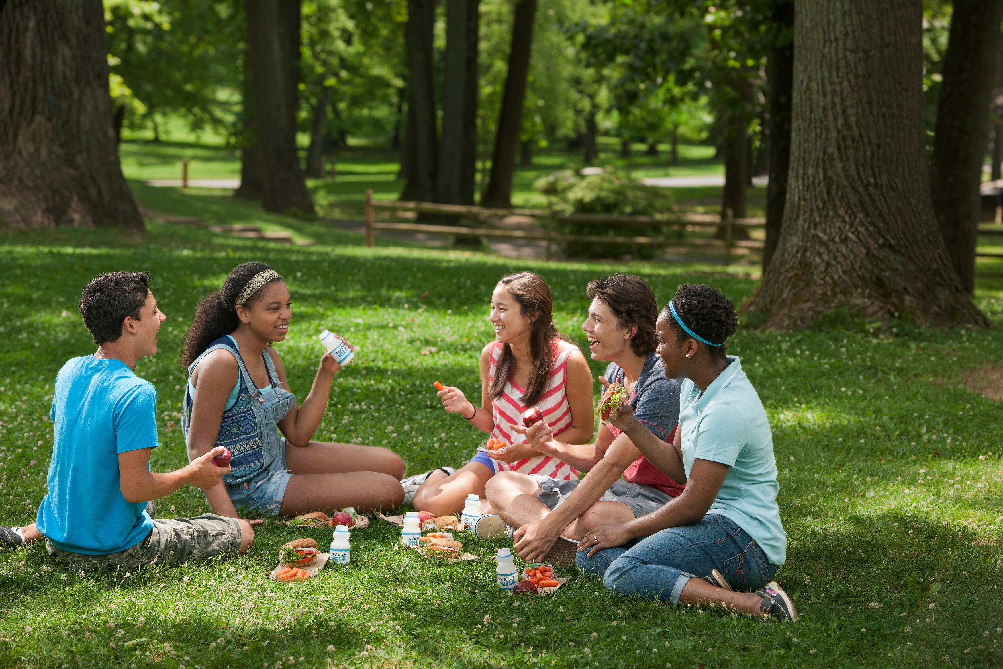 Teens enjoying the park