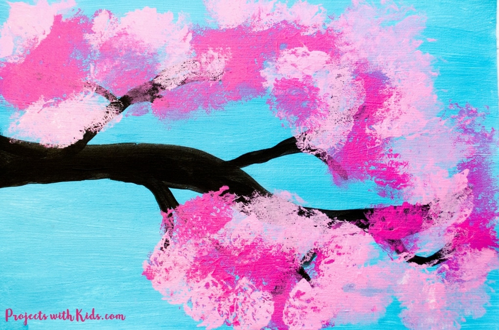 painting of a cherry blossom branch