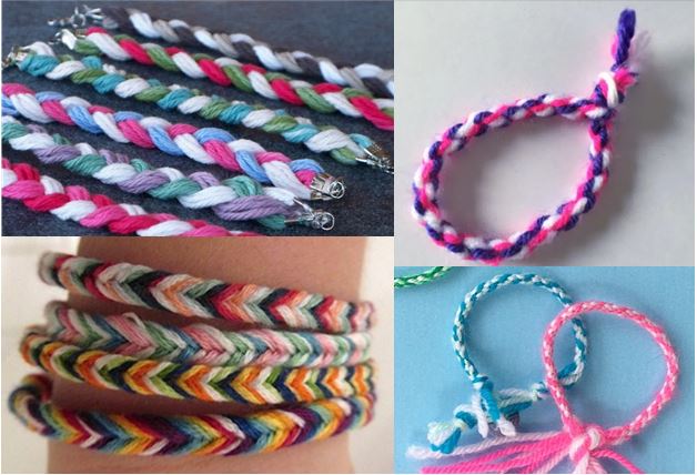 Images of various friendship bracelets