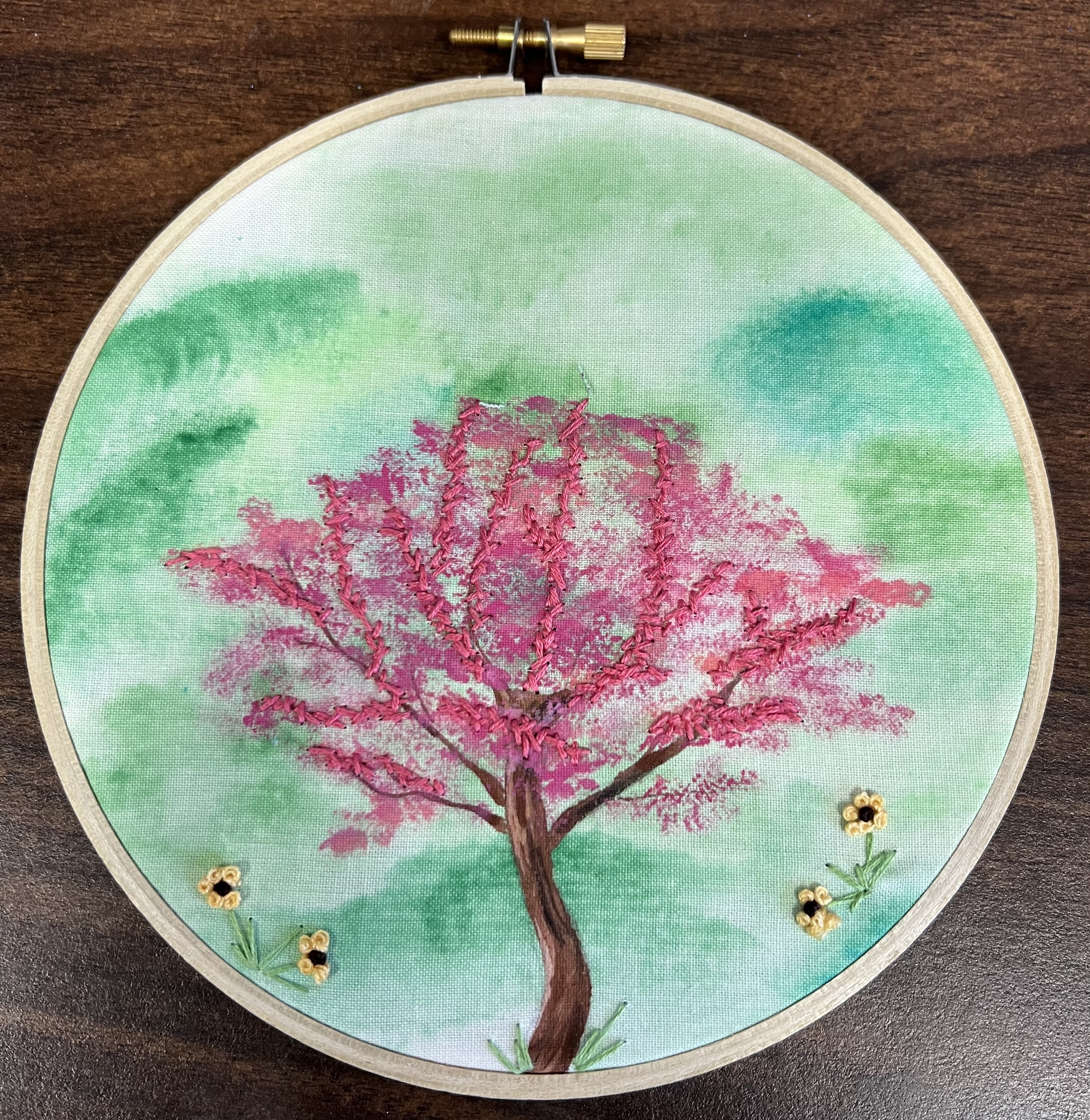 Embroidered tree
