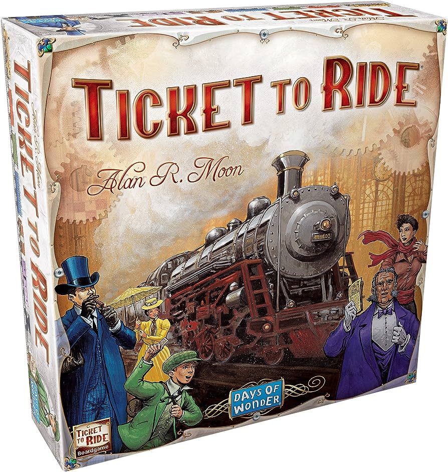 Image of board game box for Ticket to Ride