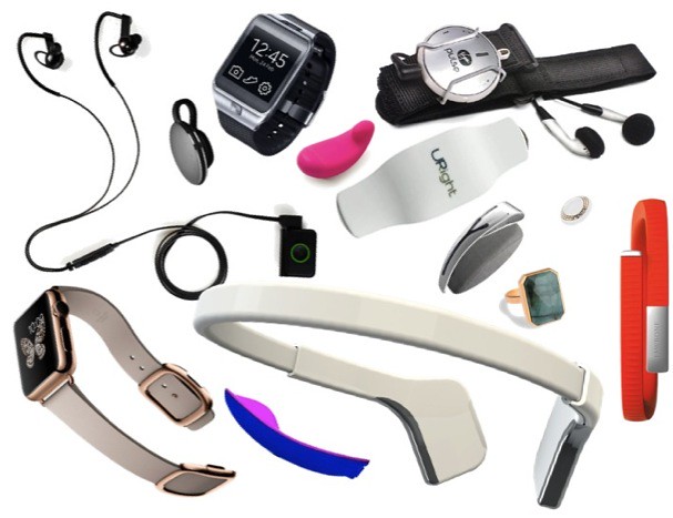 pieces of technology like smartwatch and bluetooth headphones