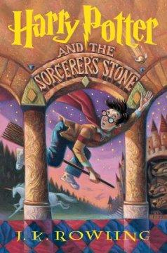 Book cover for Harry Potter and the Sorcerer's Stone by J.K. Rowling 