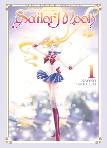 A teen age girl in a magical sailor suit, and two long blonde braids, strikes a hero pose.