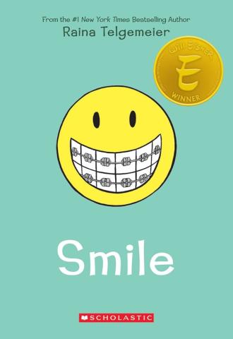 A yellow smiley face with braces.