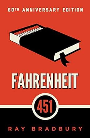 red and black cover with book of matches, Fahrenheit 451