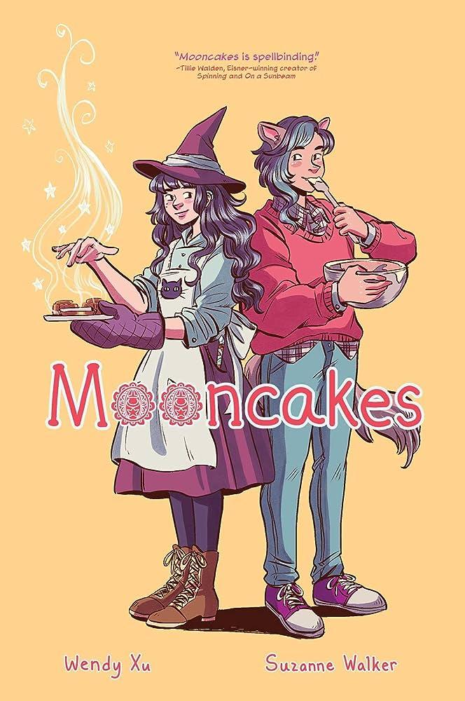 A witch and a werewolf are baking